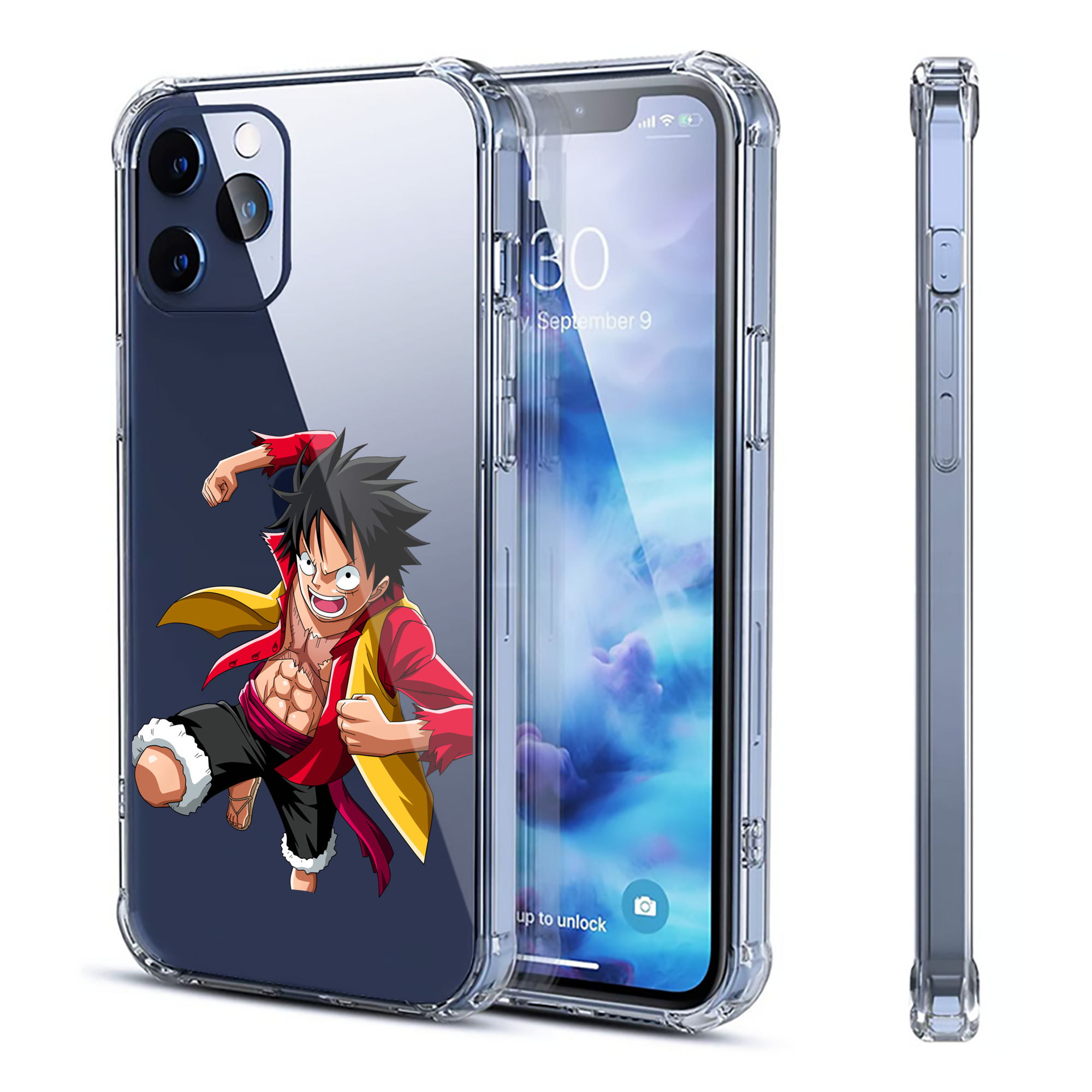 （画像用） ワンピース モンキー・D・ルフィ ONE PIECE Monkey D. Luffy 【iPhone 12シリーズ対応】透明スマホケース（クリアソフトケース）